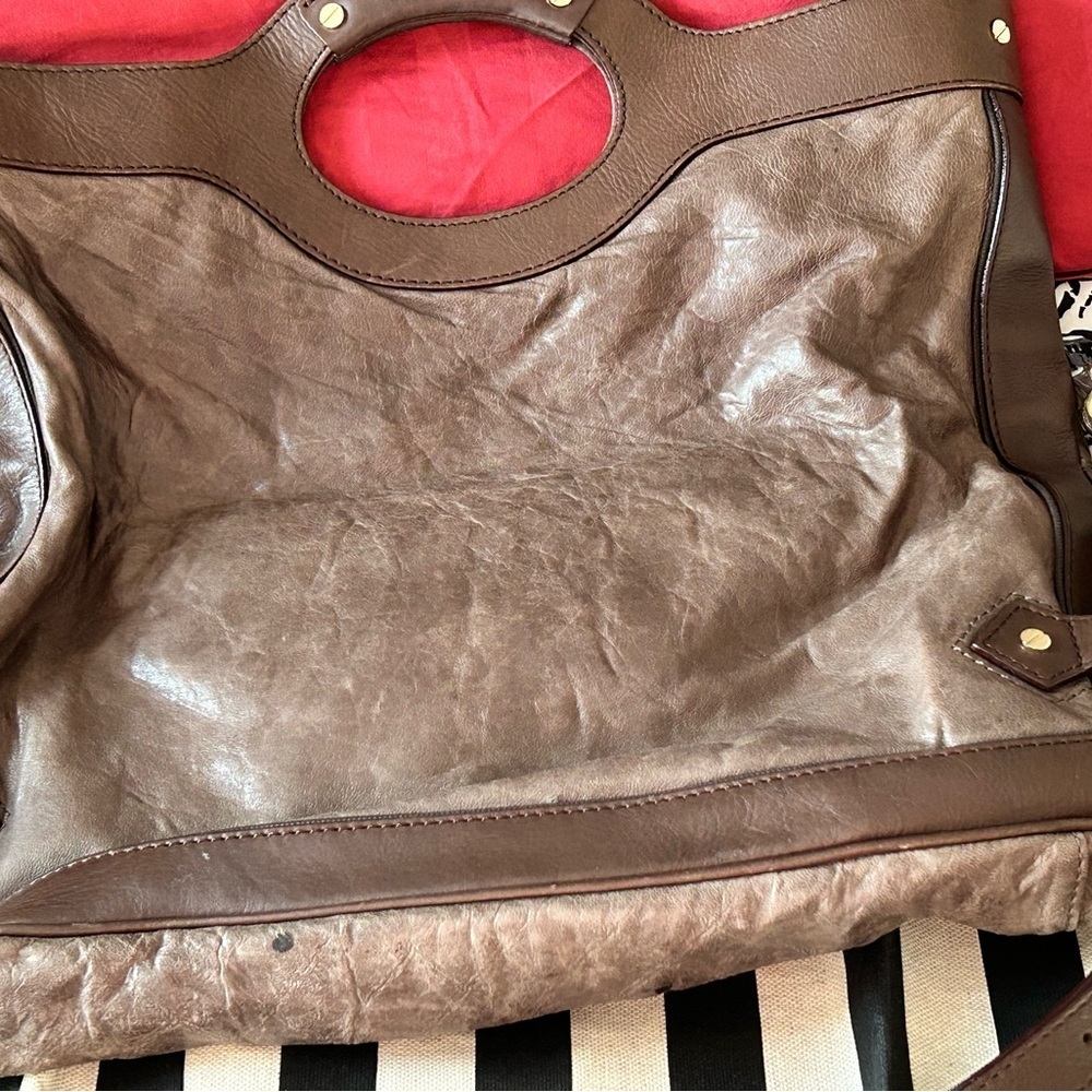 L.A.M.B. Brown Leather Shoulder Bag - Picture 9 of 15